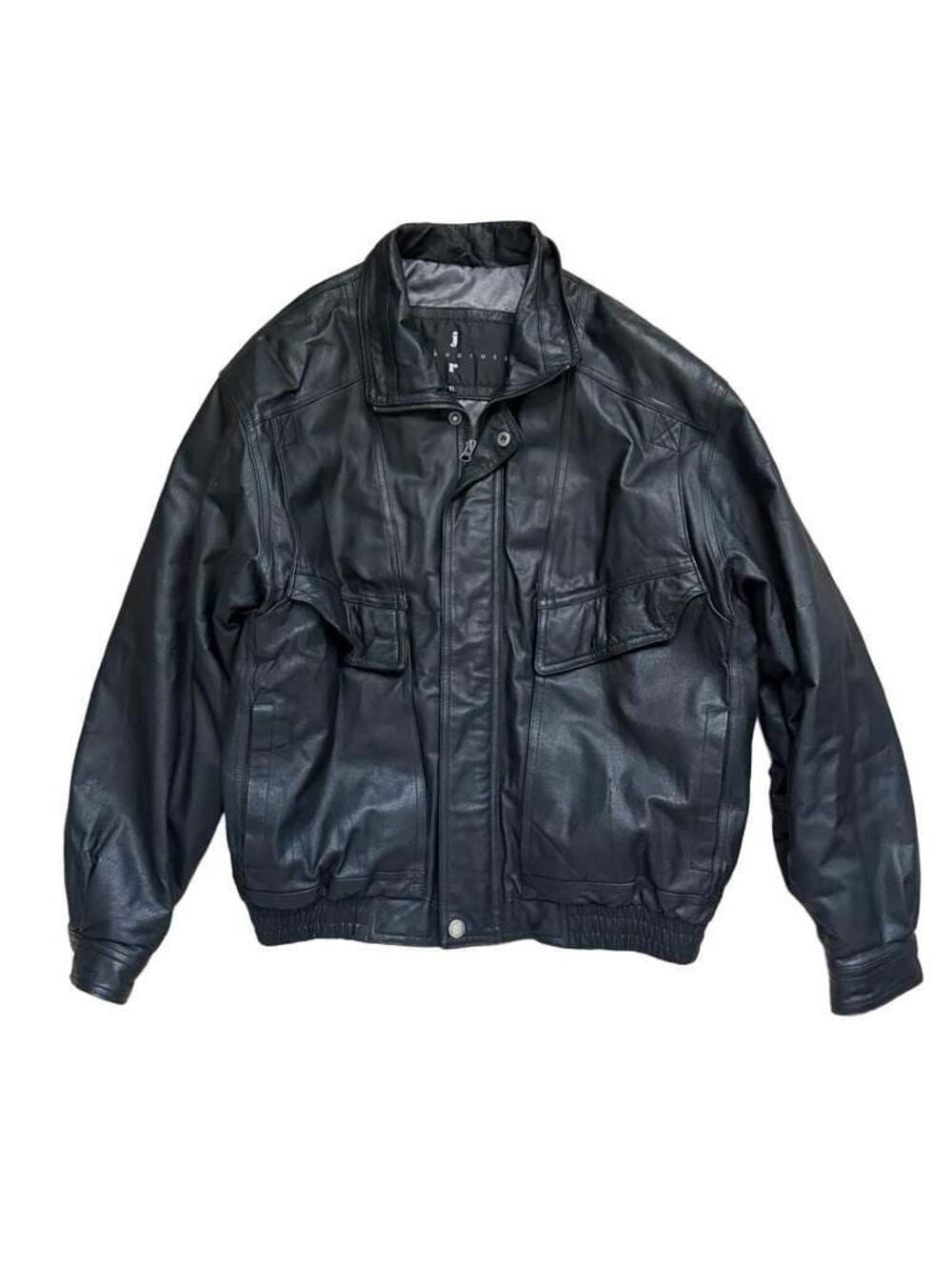 Joshua Ross Vintage Genuine Leather Bomber Jacket